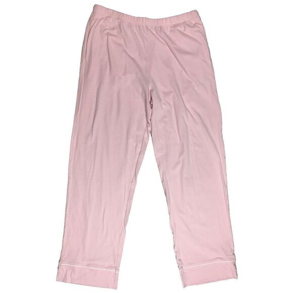 New Women's PETITE PLUME Luxe Pima Cotton Jersey Pajamas in Pink Size XL - Picture 7 of 8